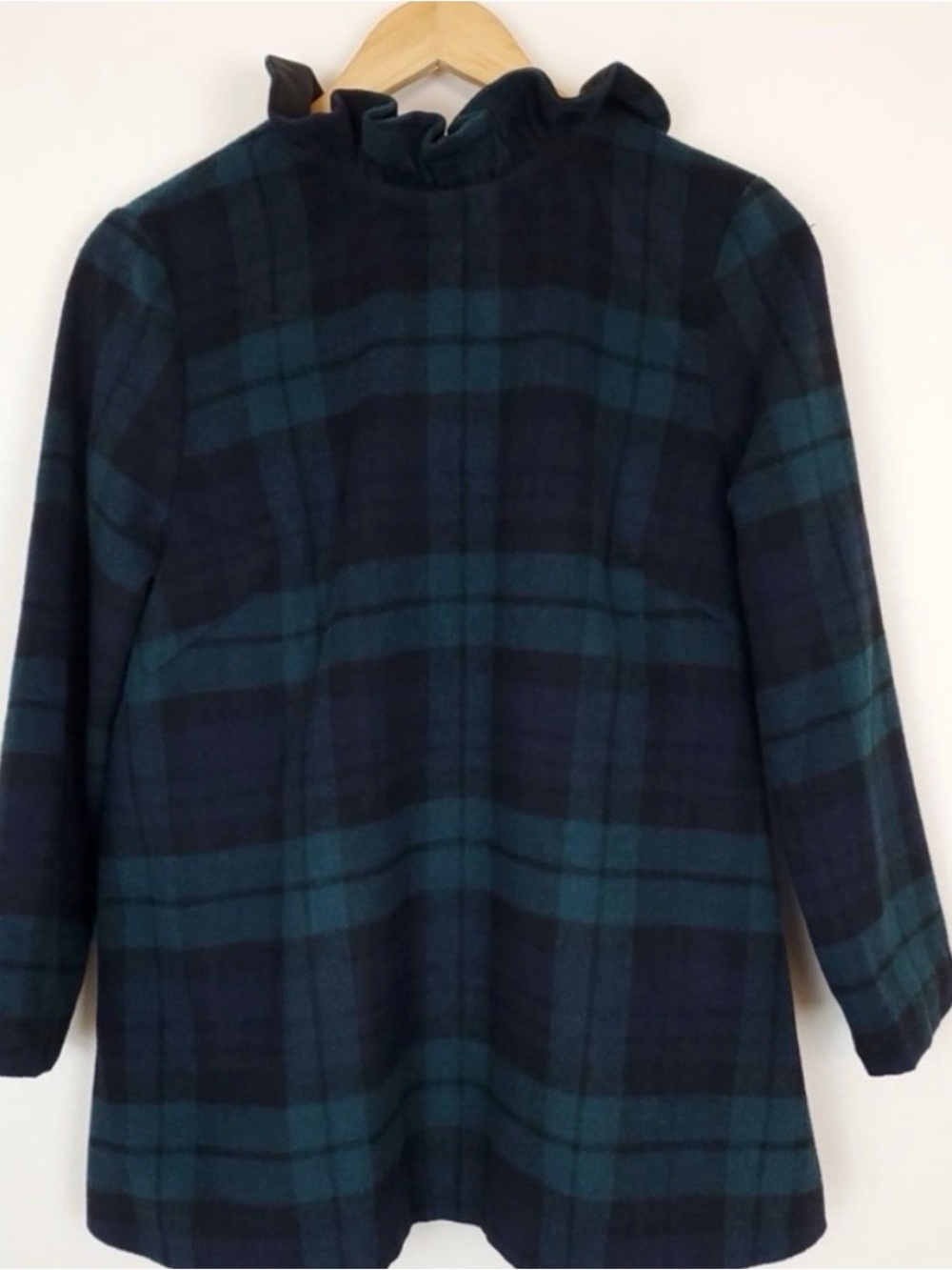 Tuckernuck Plaid Bow Faye Blouse Blackwatch XS